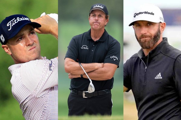 Justin Thomas, Phil Mickelson, Dustin Johnson